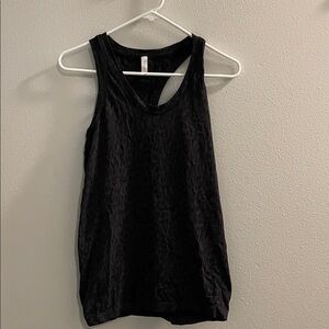 Athleta Black Textured Racerback Tank Top